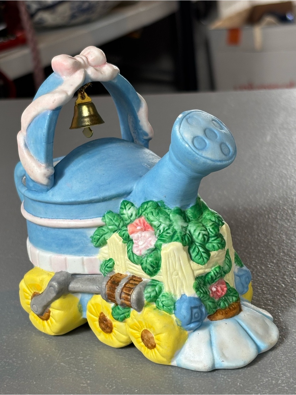 Garden Watering Can Planter Bell Floral Cottage Decor Made in China